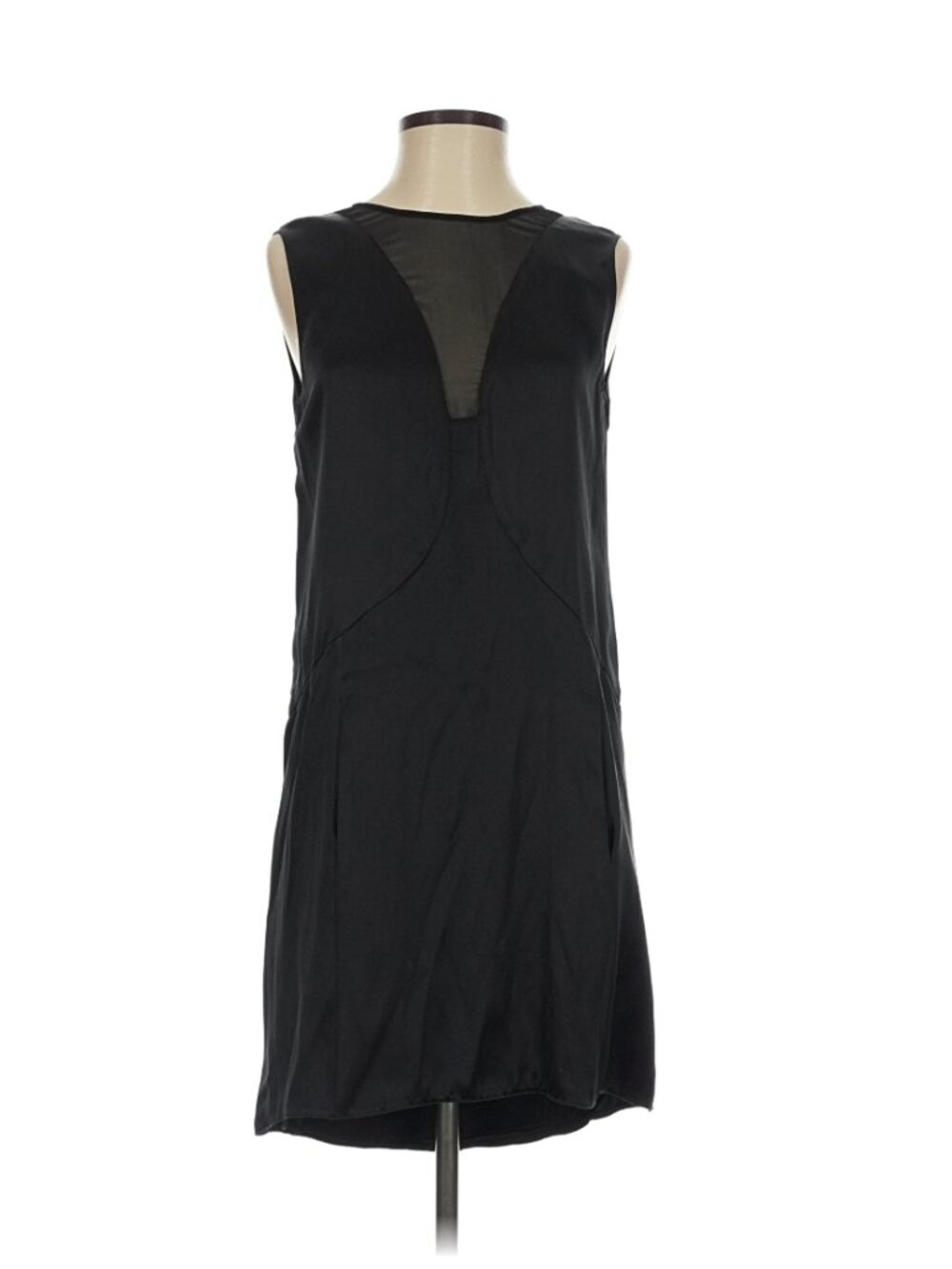 Theyskens' Theory Black Silk Shift Dress